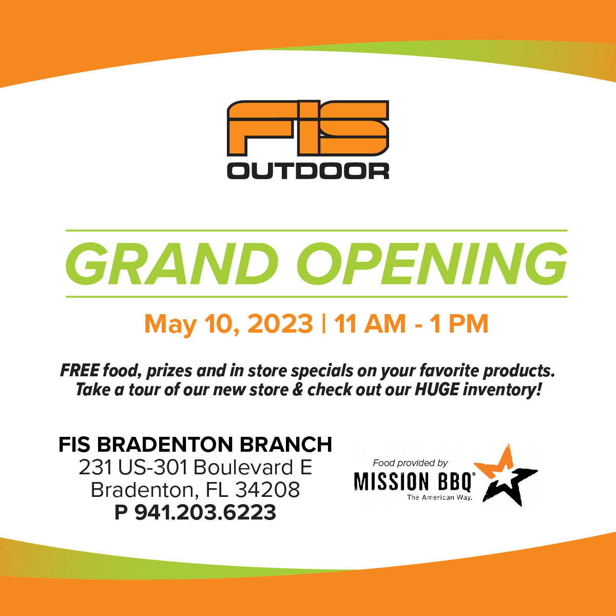 FIS Bradenton grand opening flyer